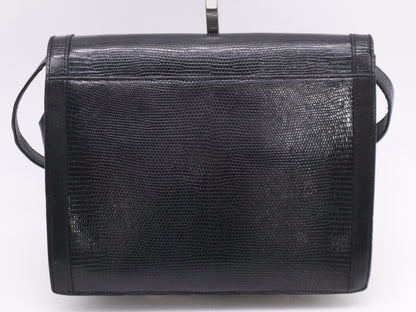 Yves Saint Laurent Leather Shoulder Bag Black Shoulder Bag