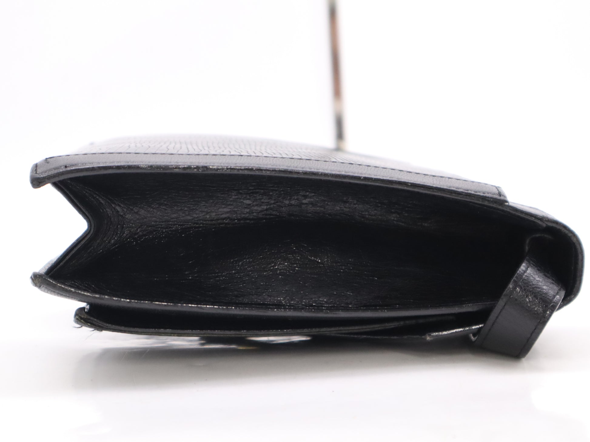 Yves Saint Laurent Leather Shoulder Bag Black Shoulder Bag