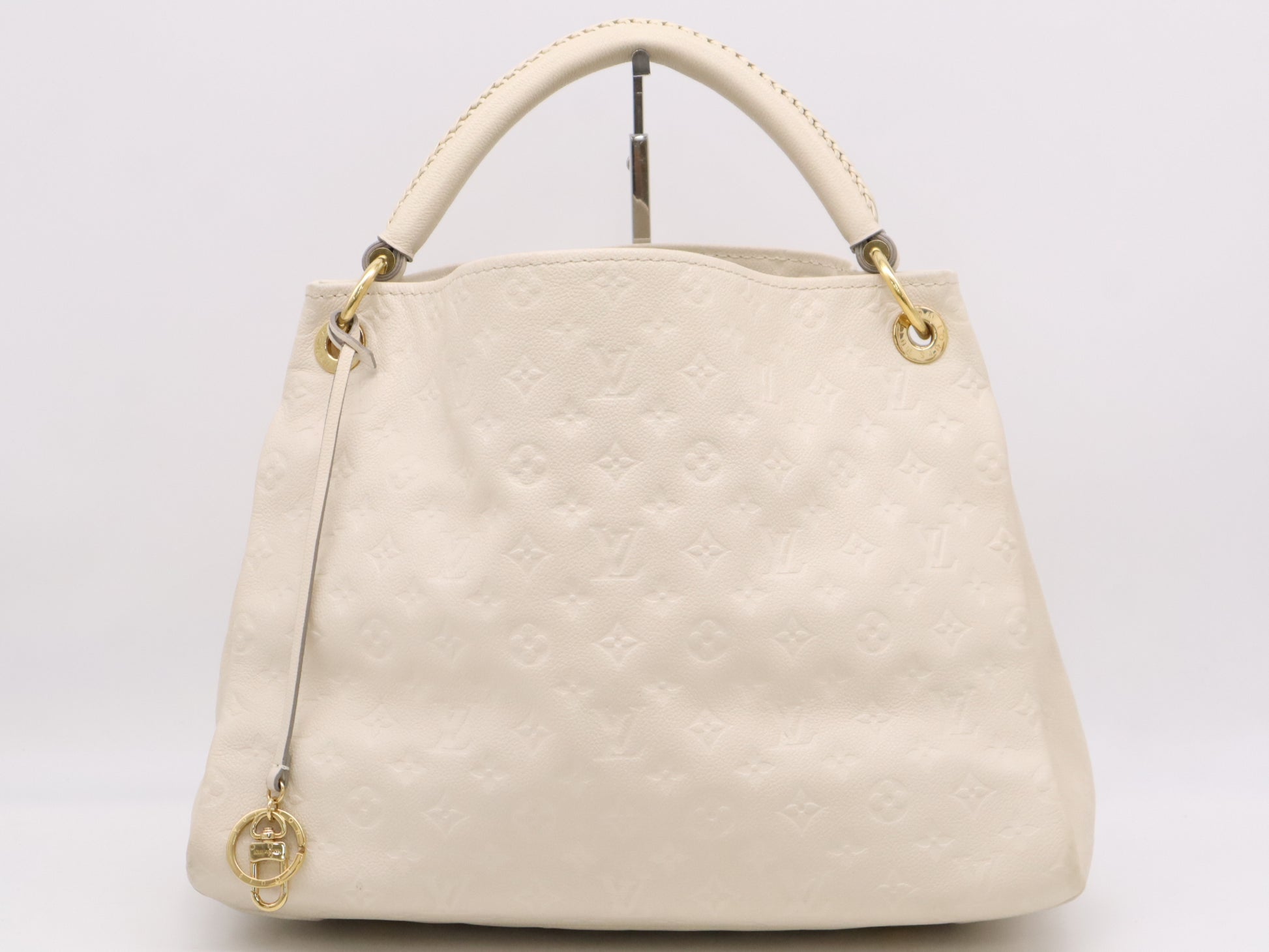 LOUIS VUITTON Monogram Empreinte M93449 Monogram Empreinte Artsy MM Neige Tote Bag