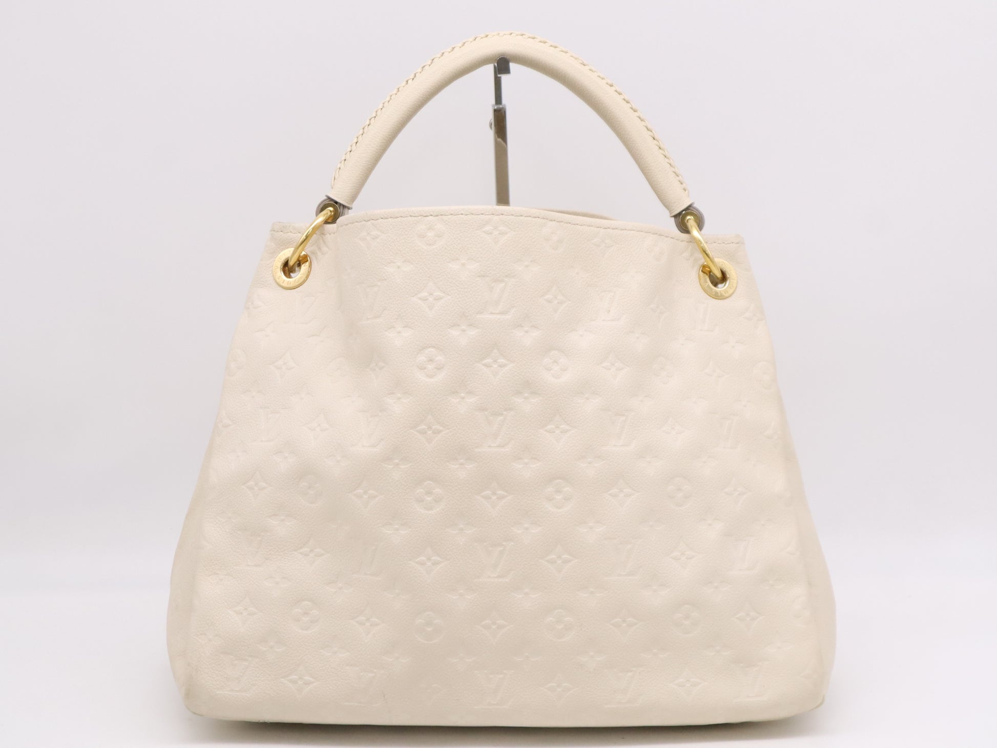 LOUIS VUITTON Monogram Empreinte M93449 Monogram Empreinte Artsy MM Neige Tote Bag