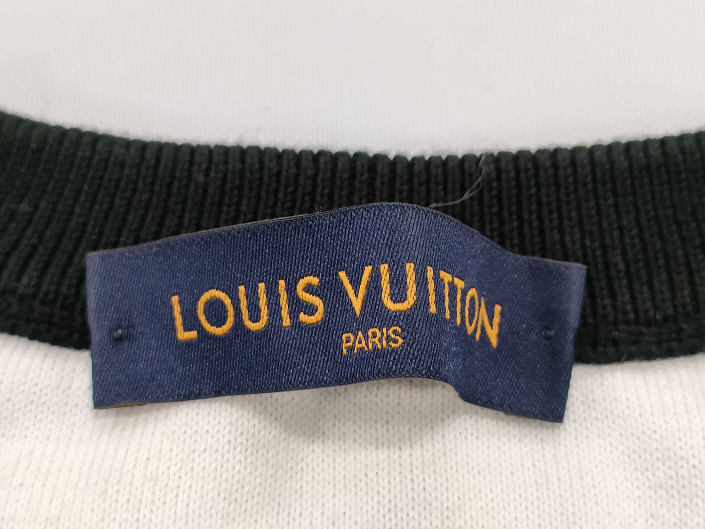 LOUIS VUITTON RM202 USO HJN87W Cotton Virgil Abloh Gradient Monogram Knit? 20AW Size: XS Black Top