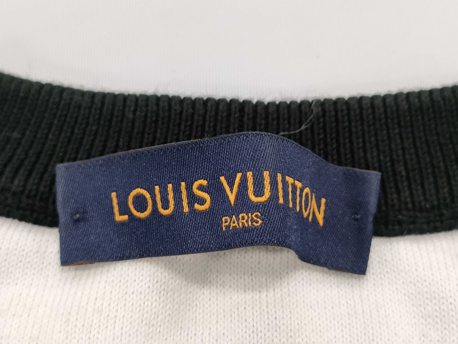 LOUIS VUITTON RM202 USO HJN87W Cotton Virgil Abloh Gradient Monogram Knit? 20AW Size: XS Black Top