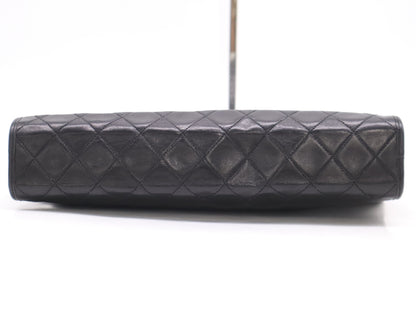 CHANEL Matelasse Lambskin Coco Mark Second Bag with Black GD Hardware and Dust Bag