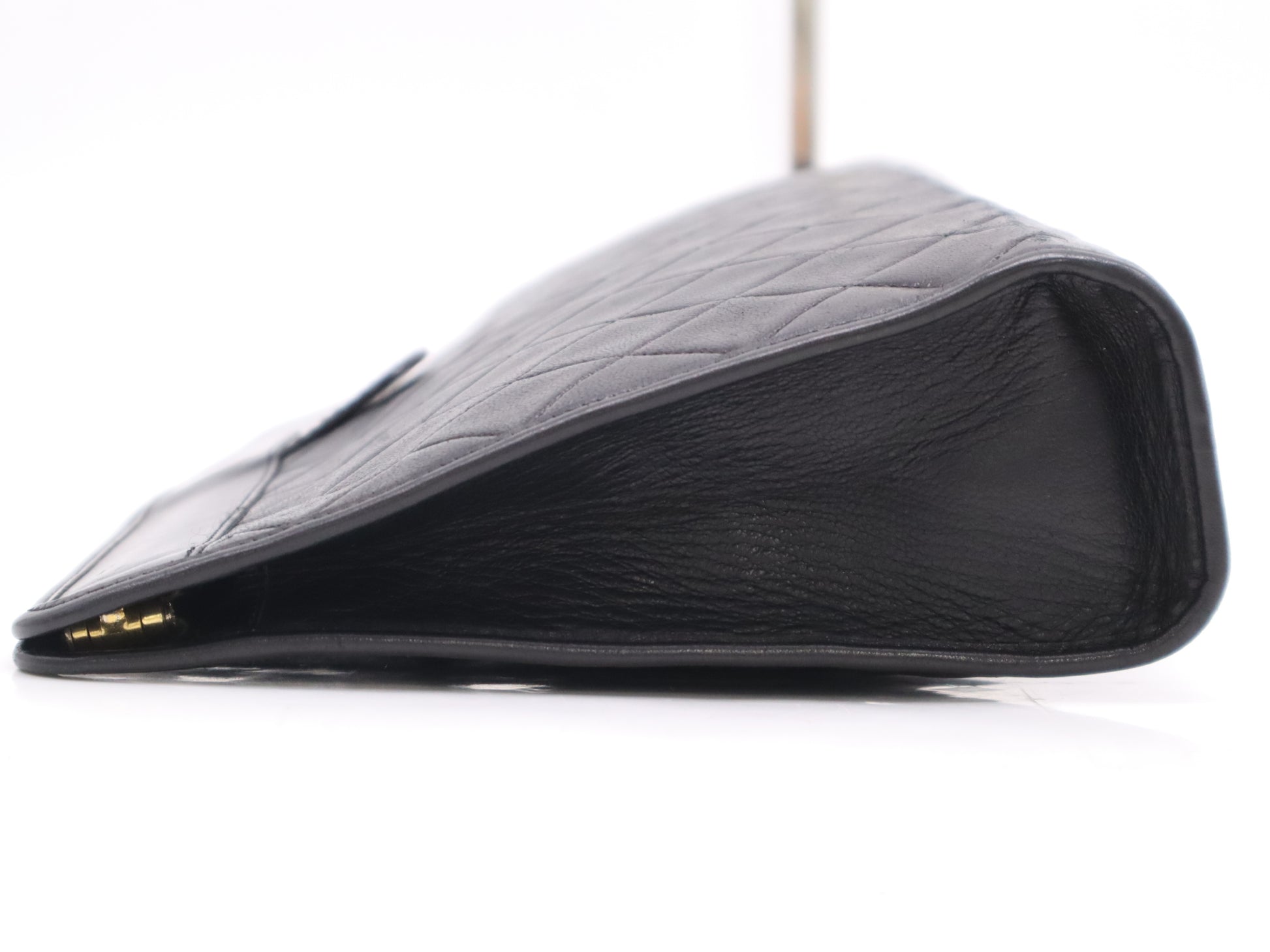 CHANEL Matelasse Lambskin Coco Mark Second Bag with Black GD Hardware and Dust Bag