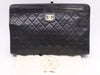 CHANEL Matelasse Lambskin Coco Mark Second Bag with Black GD Hardware and Dust Bag