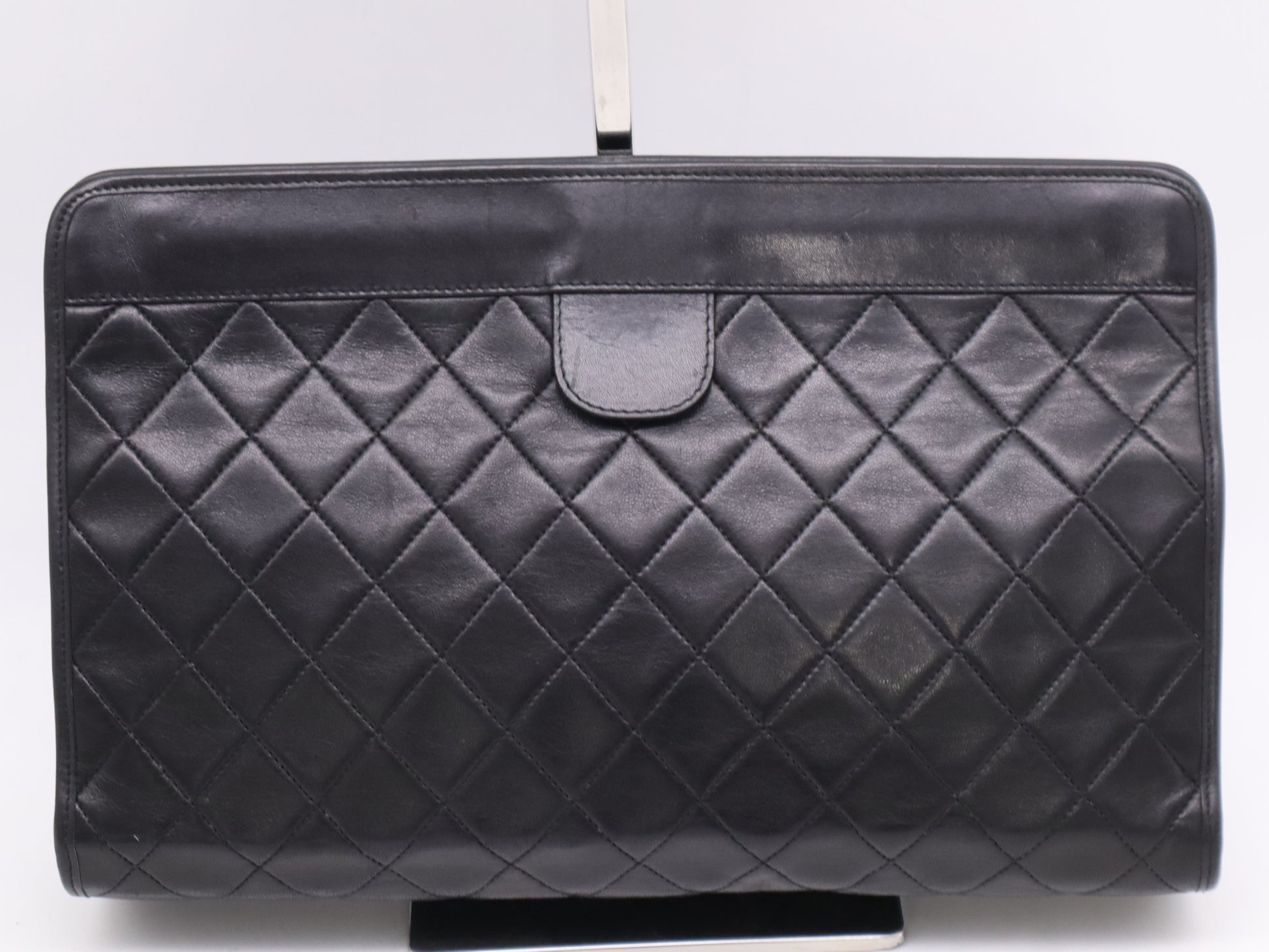 CHANEL Matelasse Lambskin Coco Mark Second Bag with Black GD Hardware and Dust Bag