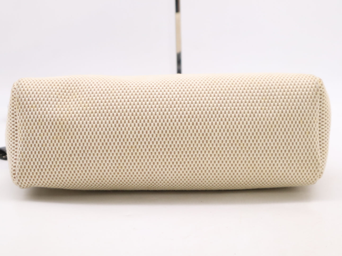 HERMES Airbag Toile Officier □G Stamp Airbag PM Black Tote Bag with Cloche, Cadena, 2 Keys, and Dust Bag