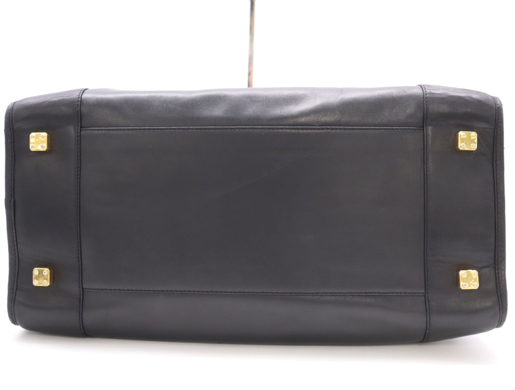 LOEWE Leather Anagram Handbag Boston Bag Black Boston Bag