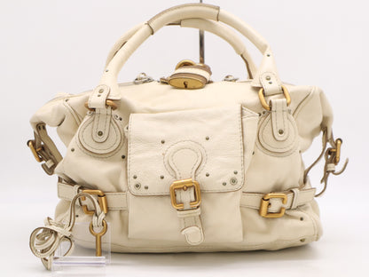 Chloe 02-06-53 Leather Paddington Handbag with Padlock and Key