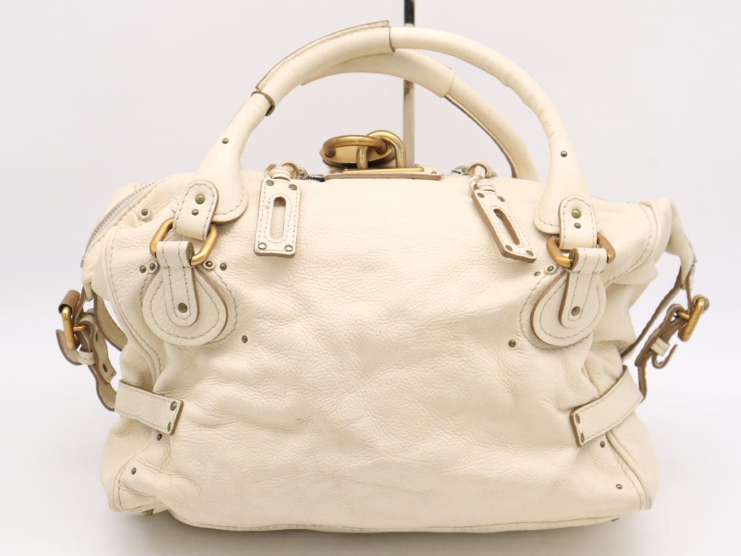 Chloe 02-06-53 Leather Paddington Handbag with Padlock and Key