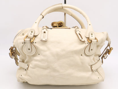 Chloe 02-06-53 Leather Paddington Handbag with Padlock and Key