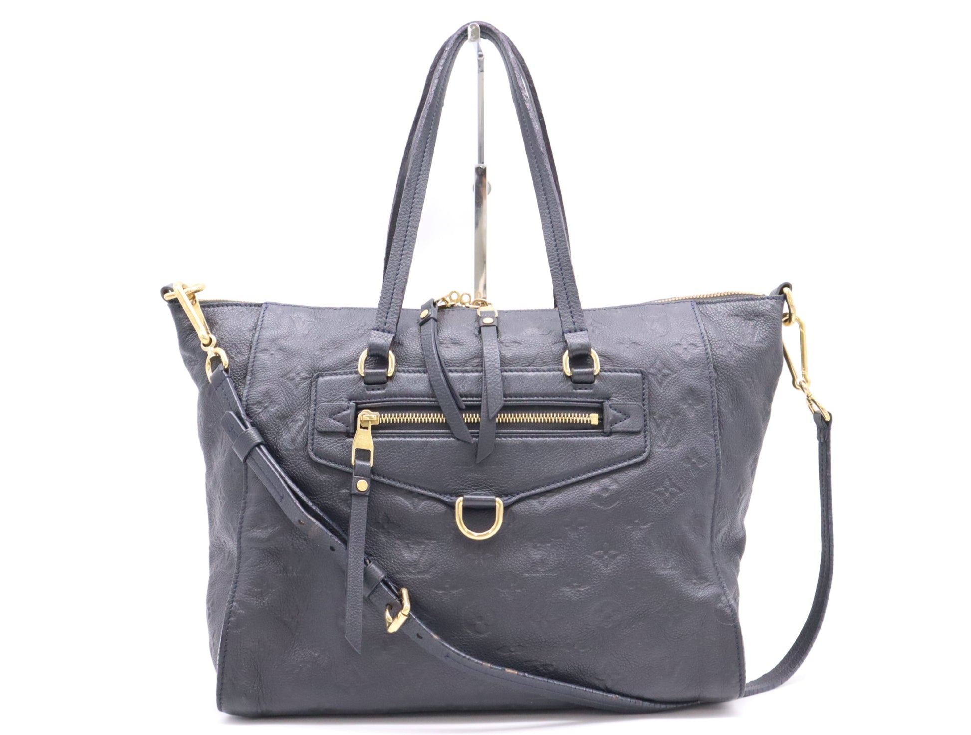 LOUIS VUITTON Monogram Empreinte M93410 Empreinte Lumineuse PM Tote Bag with Shoulder Strap