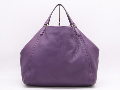 GUCCI Soho Leather Tote Bag Purple Shoulder Bag