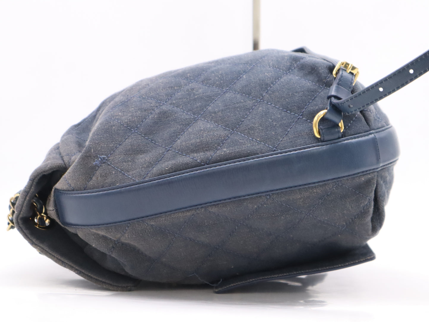 CHANEL Denim Denim x Leather Matelasse Chain Backpack 23264245 Backpack