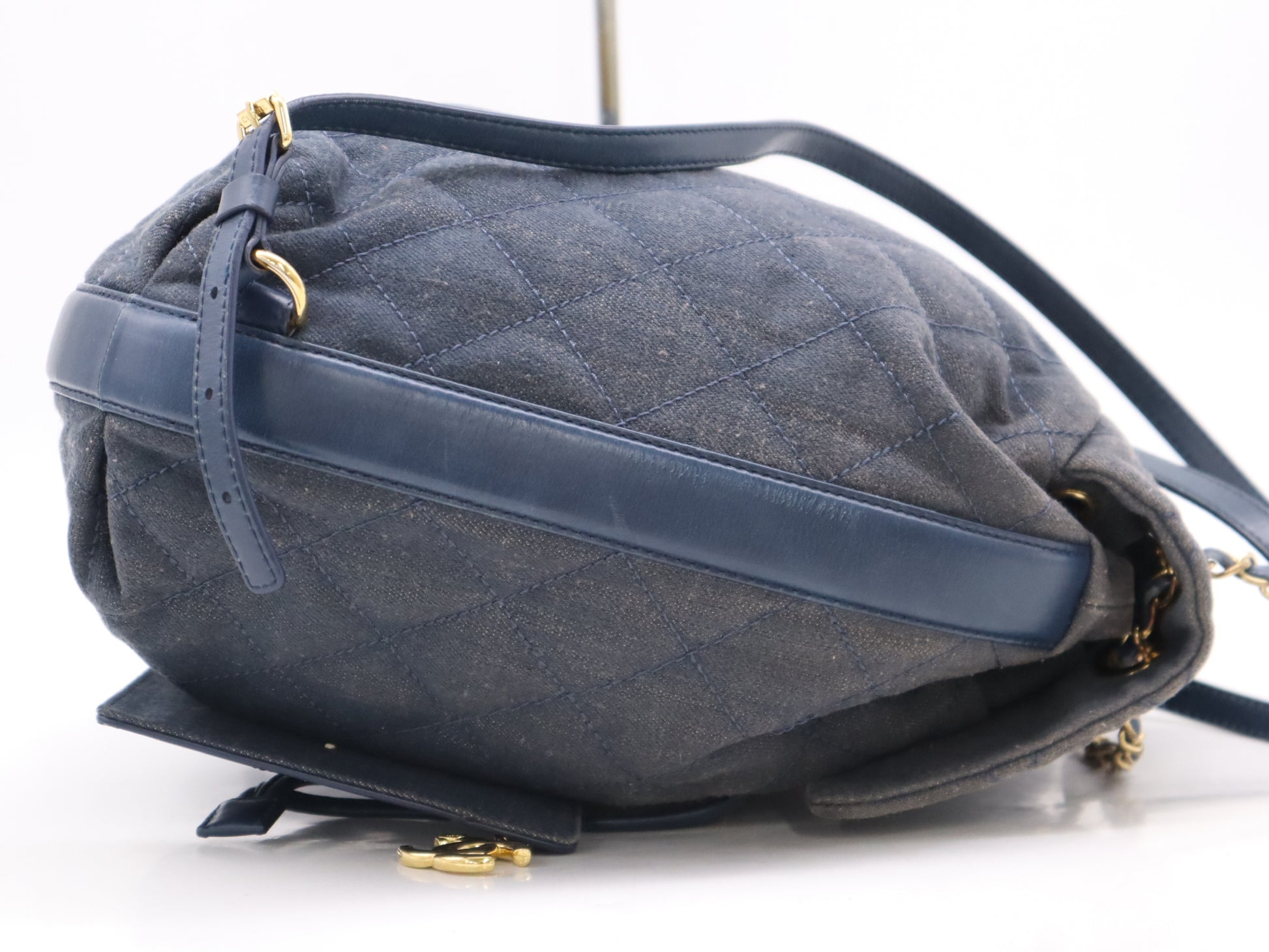 CHANEL Denim Denim x Leather Matelasse Chain Backpack 23264245 Backpack