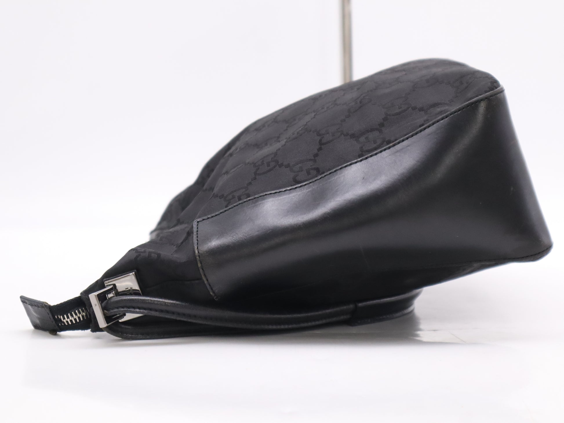 GUCCI 1.3766 GG Nylon Shoulder Bag Black Shoulder Bag