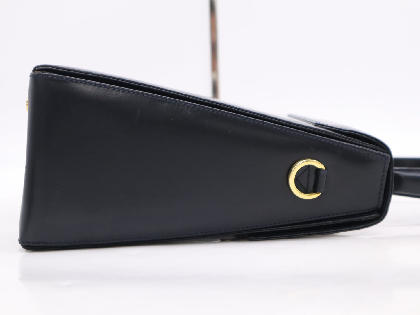 Salvatore Ferragamo Gancini Calfskin Handbag in Black with Shoulder Strap