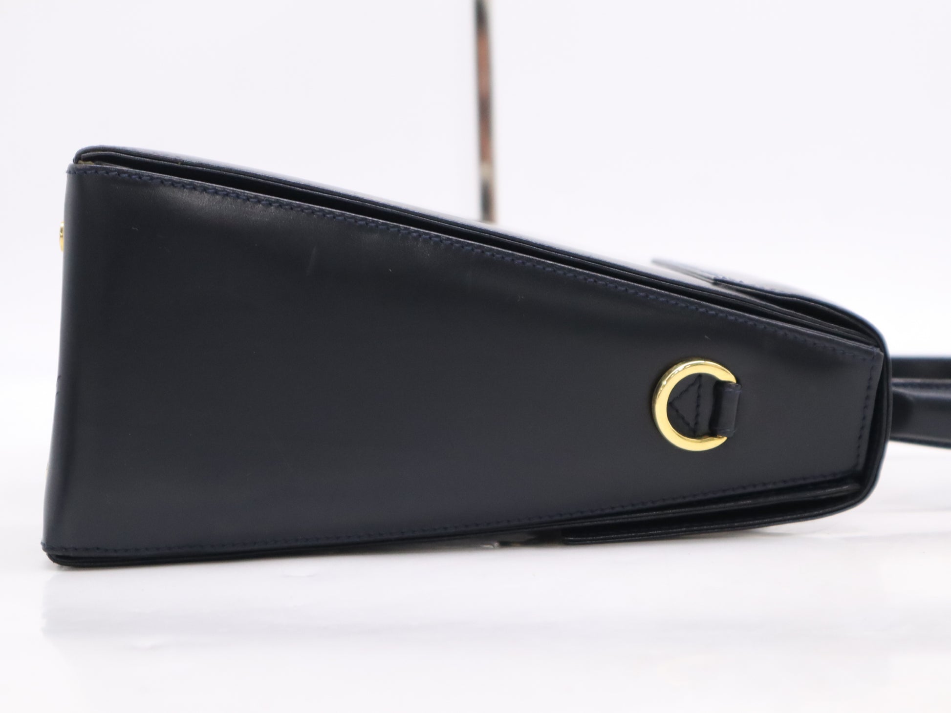 Salvatore Ferragamo Gancini Calfskin Handbag in Black with Shoulder Strap