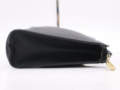 Dior Leather Second Bag Clutch Bag Black with Dust Bag