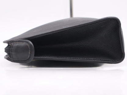 Dior Leather Second Bag Clutch Bag Black with Dust Bag