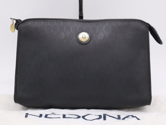 Dior Leather Second Bag Clutch Bag Black with Dust Bag