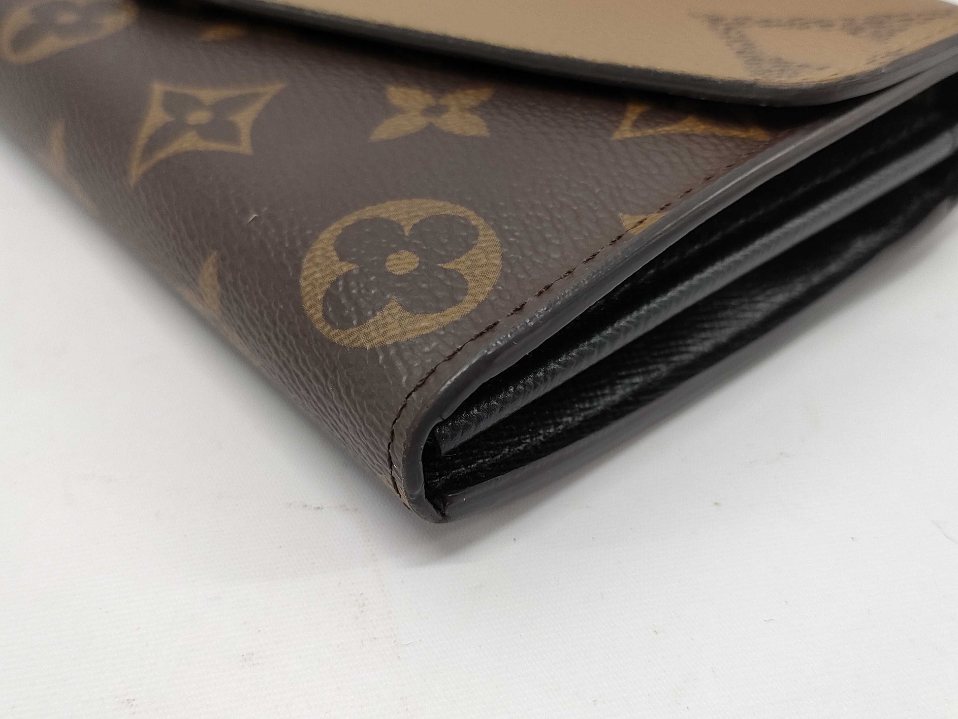 LOUIS VUITTON M80726 Monogram Giant Portefeuille Sarah RFID Verified Wallet with Box and Dust Bag