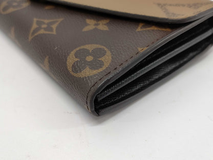 LOUIS VUITTON M80726 Monogram Giant Portefeuille Sarah RFID Verified Wallet with Box and Dust Bag