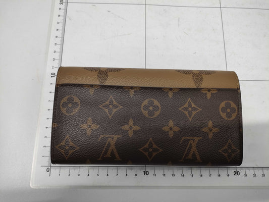 LOUIS VUITTON M80726 Monogram Giant Portefeuille Sarah RFID Verified Wallet with Box and Dust Bag