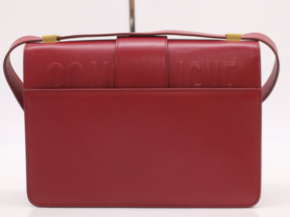 Dior UMOS Leather 30 Montaigne Wine Red Shoulder Bag