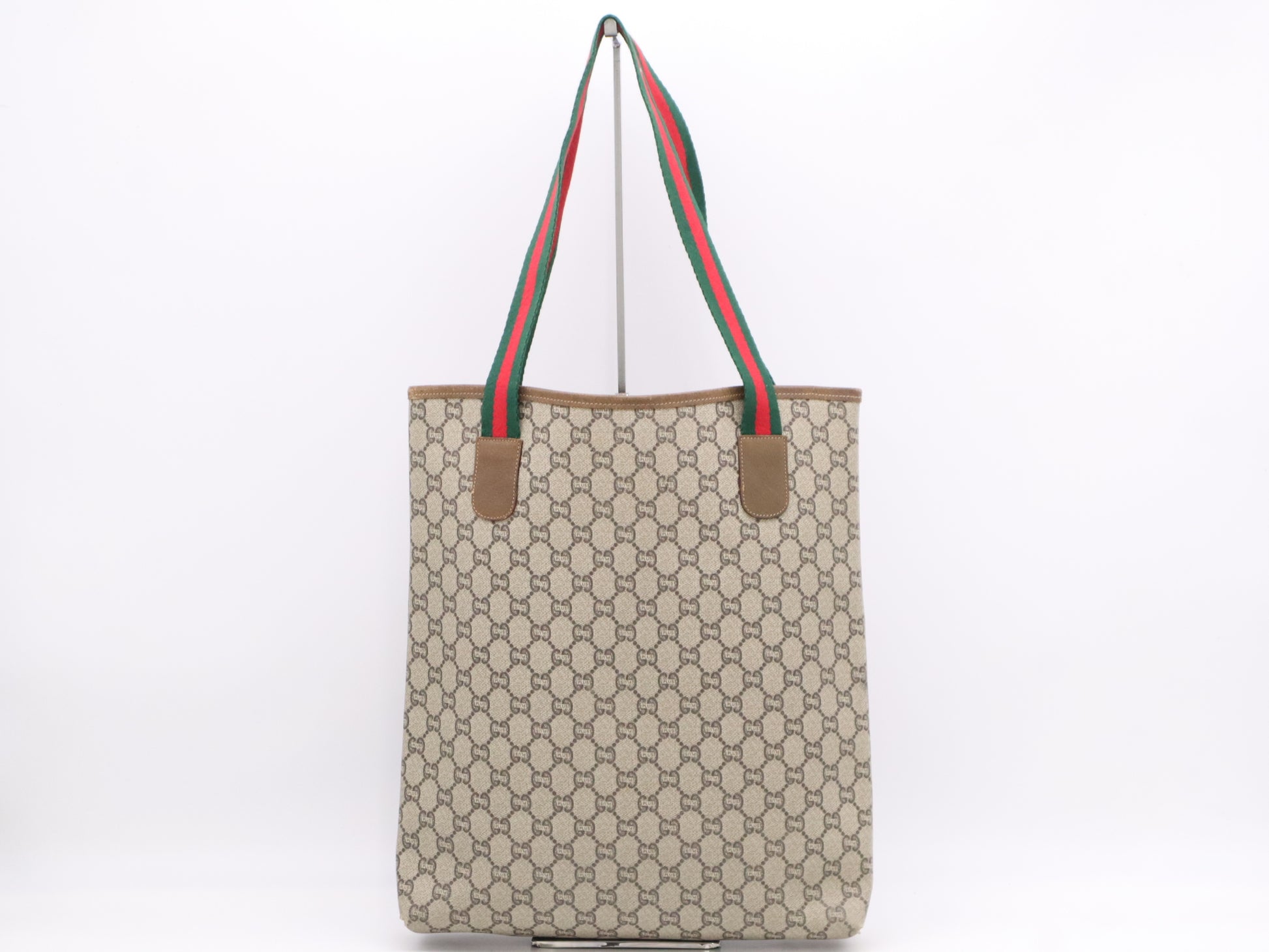 GUCCI GG Plus Sherry Line Tote Bag with Pouch