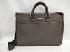 BURBERRY Nylon and Leather Briefcase, 2-Way, Brown, with Strap, Business Bag