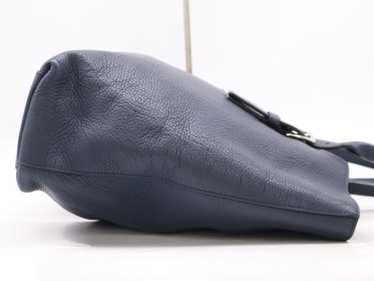 LOUIS VUITTON Taurillon Leather Cabas Voyage Navy Tote Bag UB0196