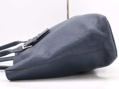 LOUIS VUITTON Taurillon Leather Cabas Voyage Navy Tote Bag UB0196