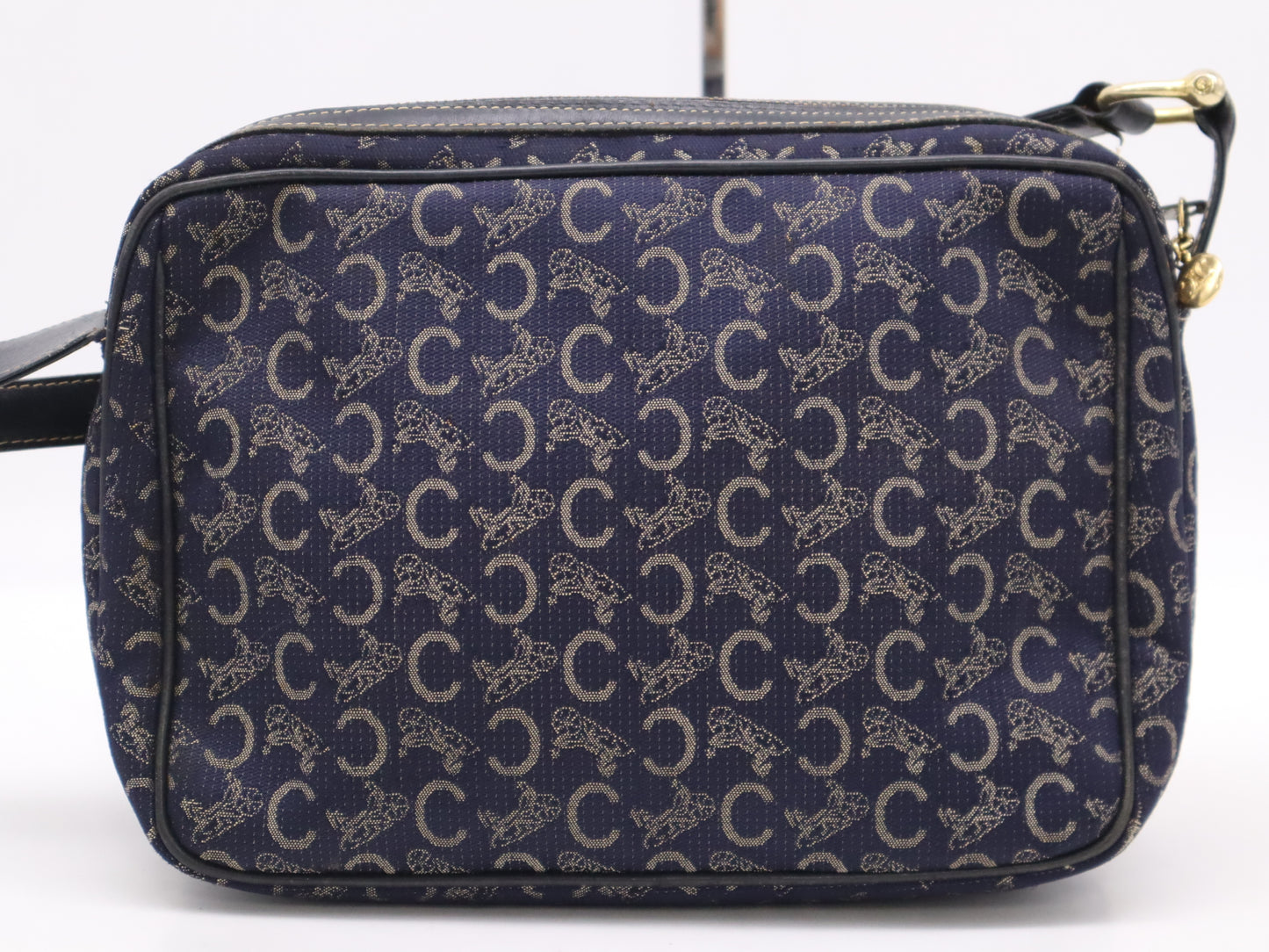 CELINE Canvas C Macadam Shoulder Bag