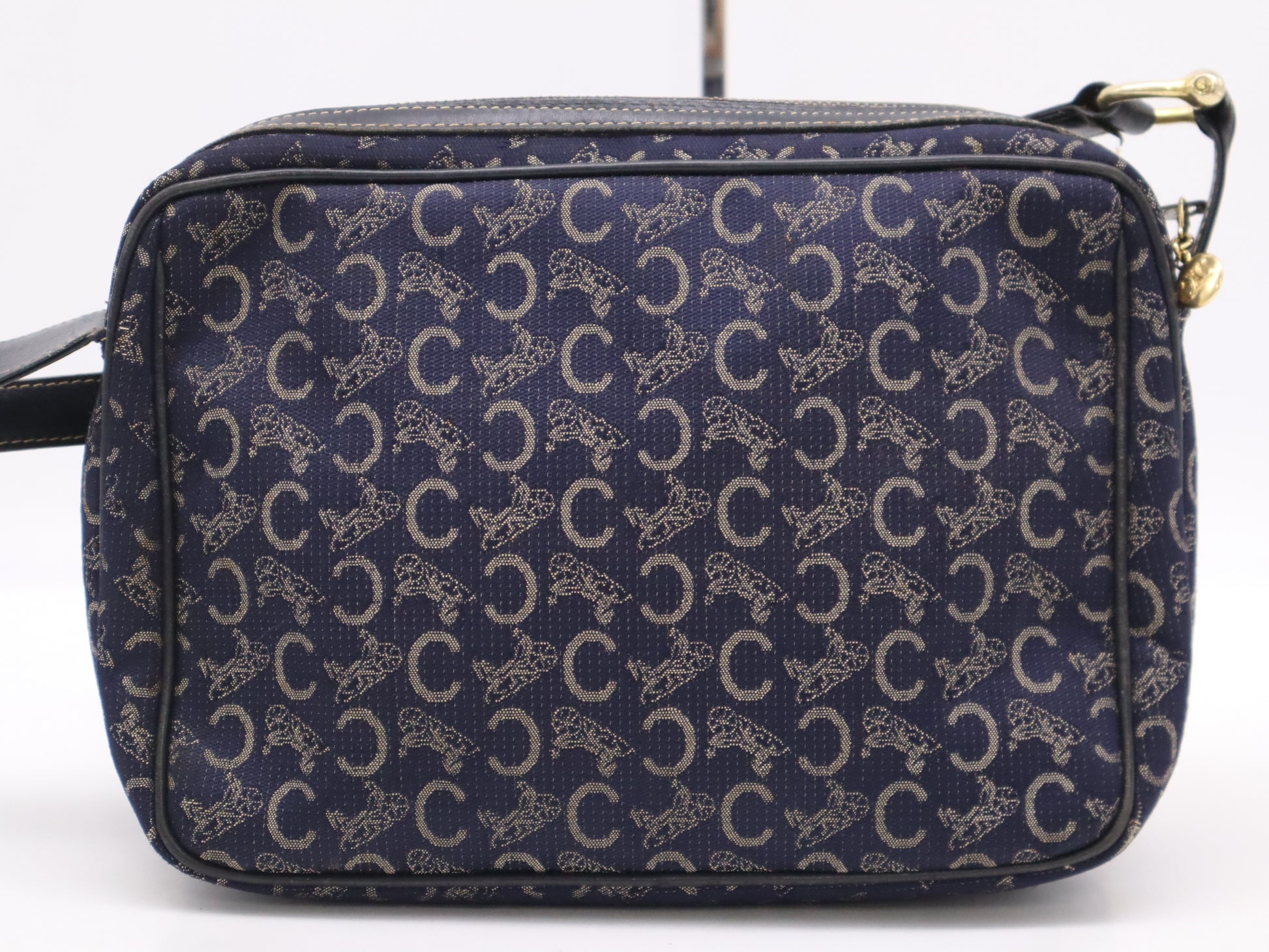 CELINE Canvas C Macadam Shoulder Bag