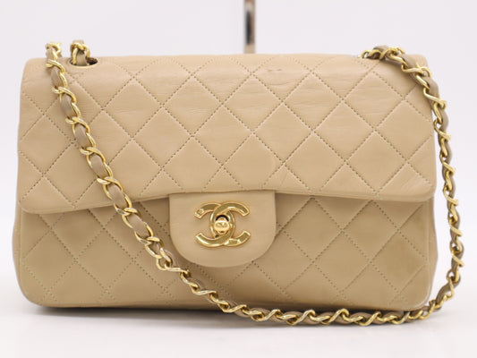 CHANEL Lambskin Matelasse Coco Mark Double Flap Chain Shoulder Bag with Seal 1460049 Shoulder Bag