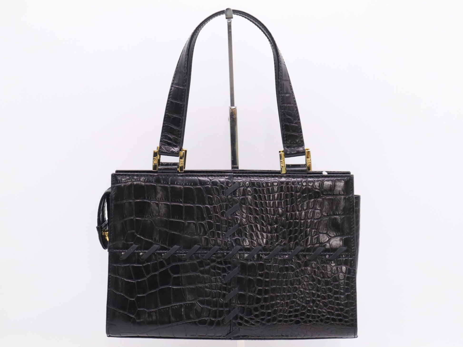 Yves Saint Laurent Leather Handbag Black Handbag