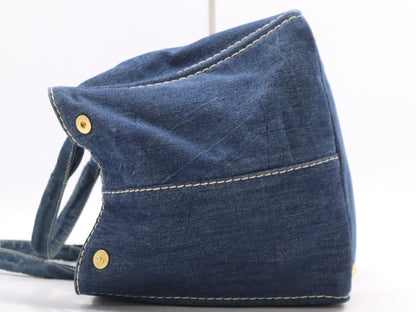 PRADA Denim Canapa Tote Bag