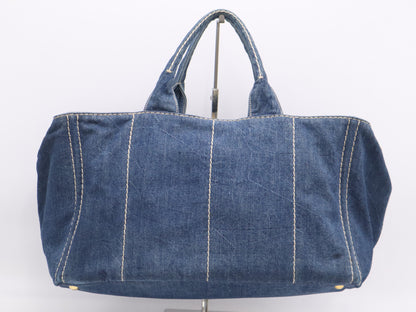 PRADA Denim Canapa Tote Bag