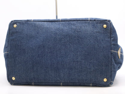 PRADA Denim Canapa Tote Bag