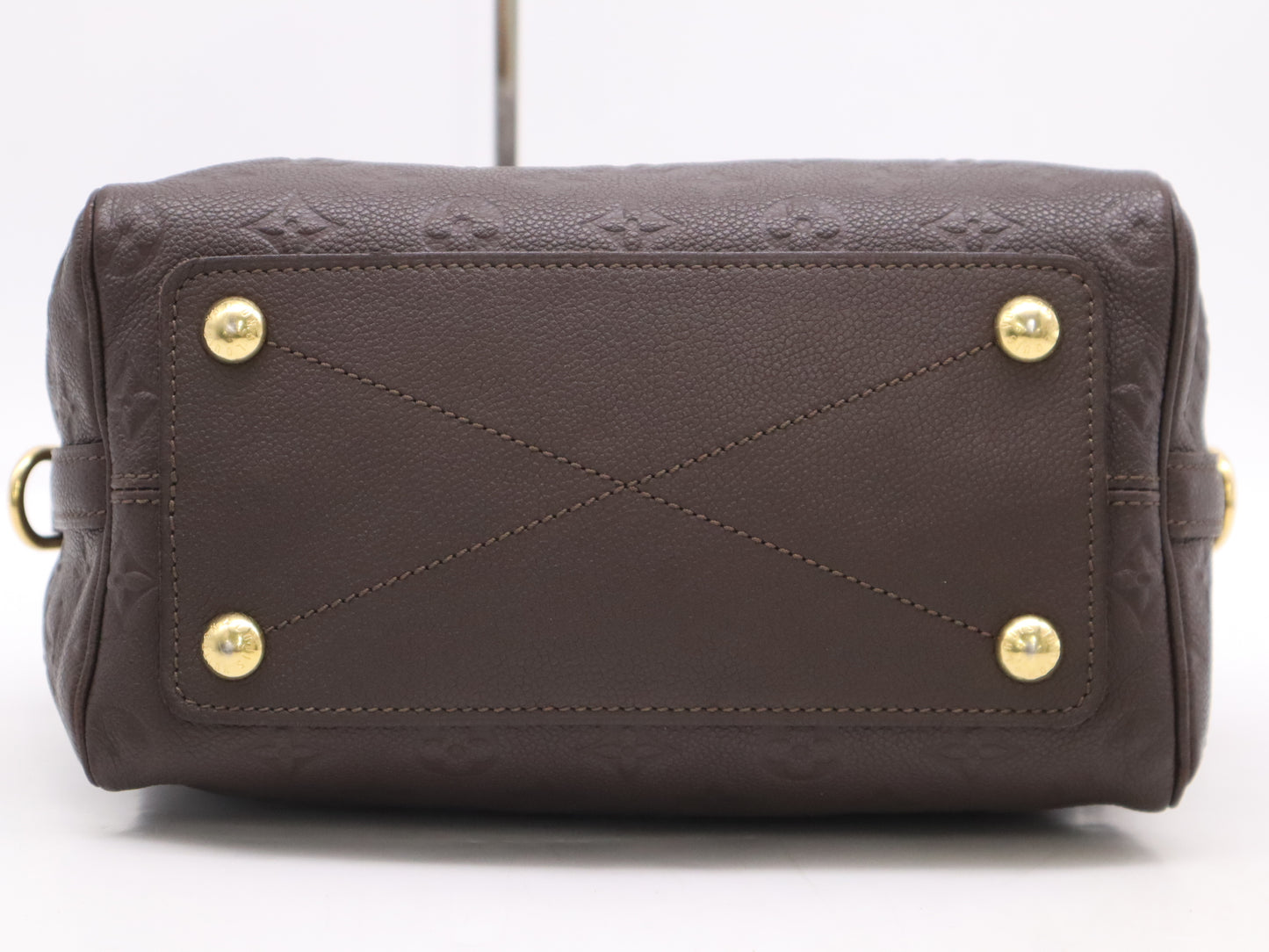 LOUIS VUITTON Monogram Empreinte M40751 Monogram Empreinte Speedy Bandouliere 25 Tail Handbag with Shoulder Strap and Padlock AH4172