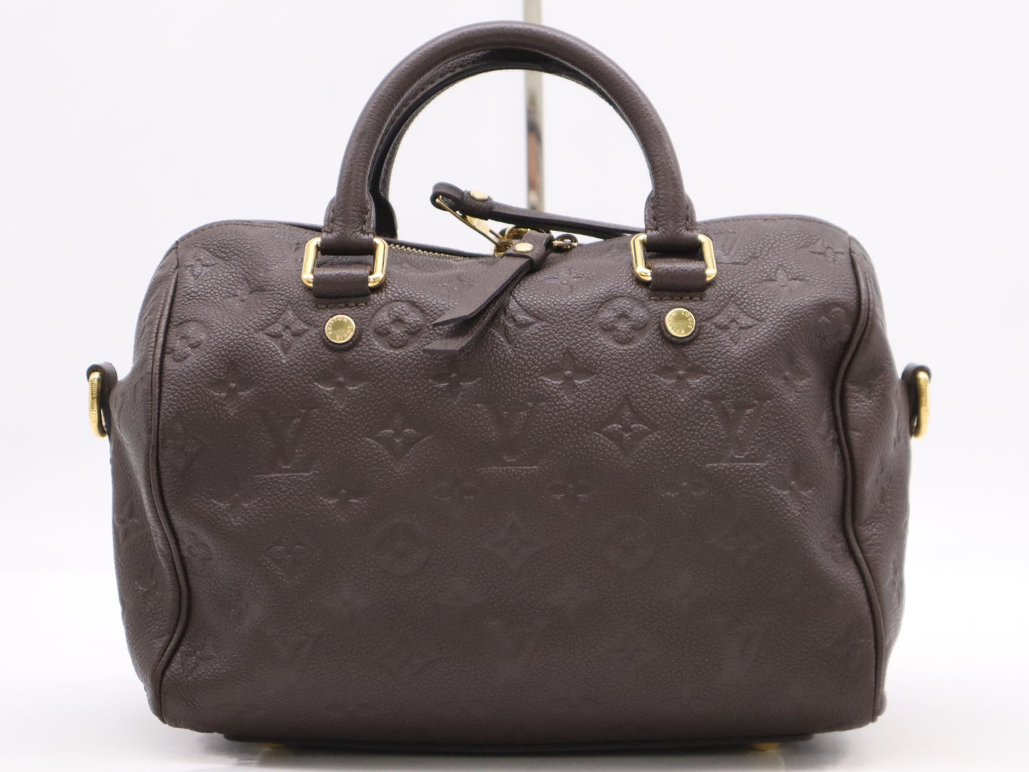 LOUIS VUITTON Monogram Empreinte M40751 Monogram Empreinte Speedy Bandouliere 25 Tail Handbag with Shoulder Strap and Padlock AH4172