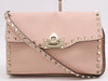 VALENTINO 4W2B0181VSF Garavani Rockstud Leather Shoulder Bag Pink