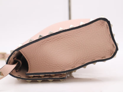 VALENTINO 4W2B0181VSF Garavani Rockstud Leather Shoulder Bag Pink