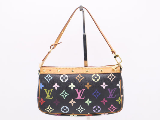 LOUIS VUITTON Monogram Multicolore M92648 Pochette Accessoires Noir Pouch