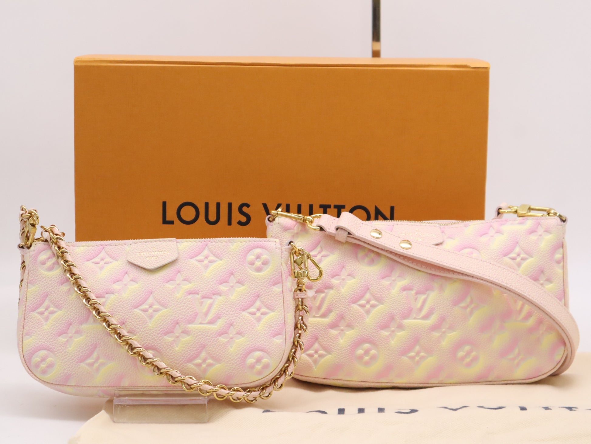 LOUIS VUITTON M46093 Multi Pochette Accessoires Shoulder Bag with Shoulder Strap, Box, and Dust Bag RFID Verified No Serial Tag
