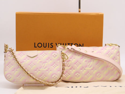 LOUIS VUITTON M46093 Multi Pochette Accessoires Shoulder Bag with Shoulder Strap, Box, and Dust Bag RFID Verified No Serial Tag