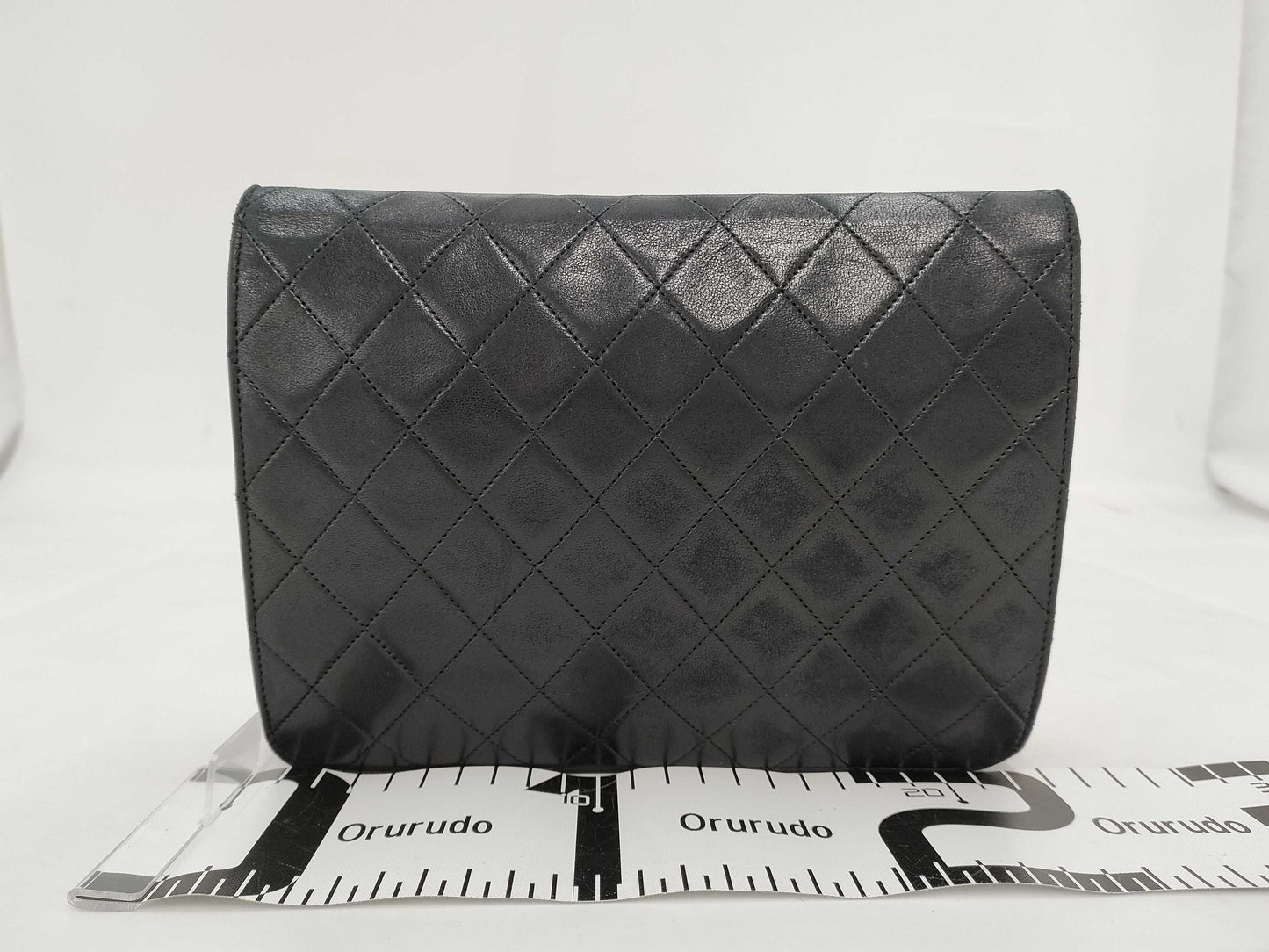 CHANEL Lambskin Matelasse 22 S Flap S Chain Push Lock Gold Hardware Black Shoulder Bag