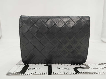 CHANEL Lambskin Matelasse 22 S Flap S Chain Push Lock Gold Hardware Black Shoulder Bag