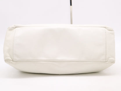 CHANEL Lambskin Shoulder Bag with Large Coco Mark, White Gold Hardware, Seal, Dust Bag and Box, 12138093